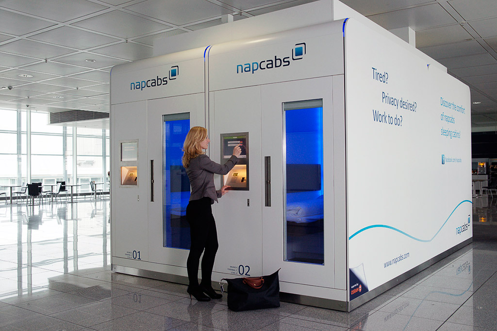A Napcab pod in Munich's airport. 