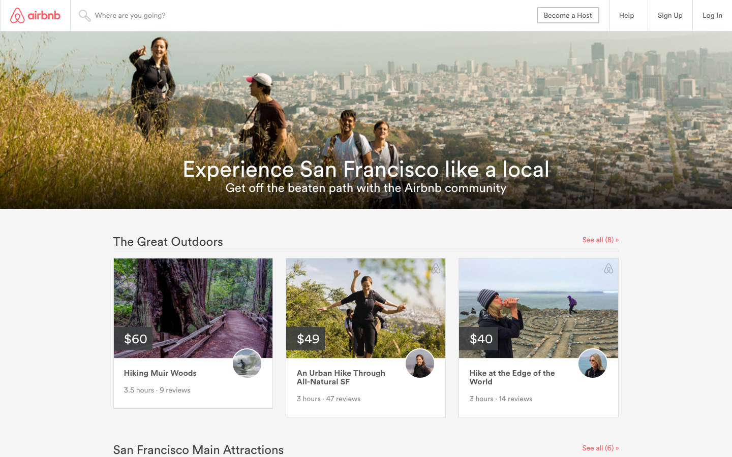Airbnb’s new experiences marketplace for San Francisco (Airbnb)